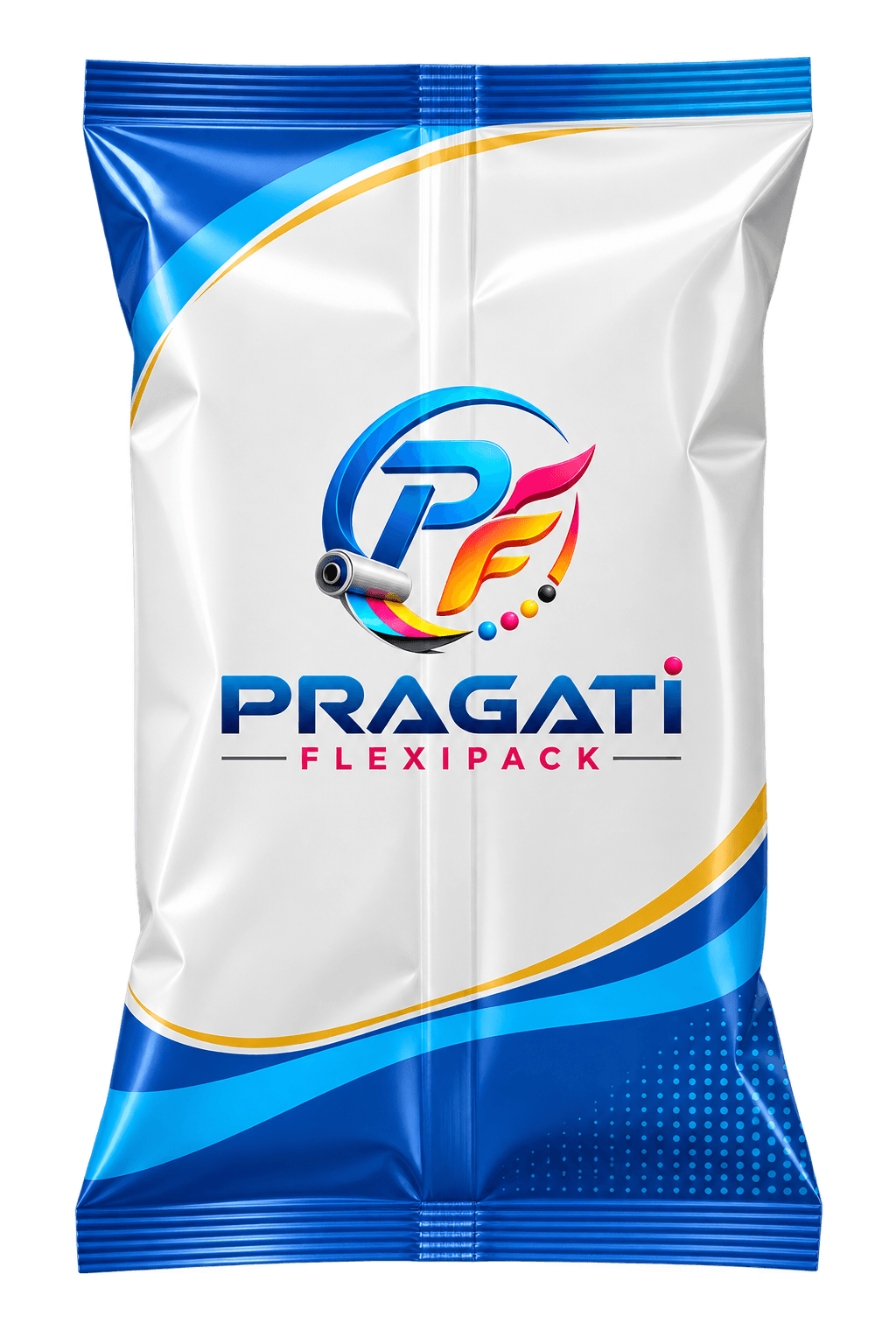 Center seal pouch with a vertical face seal